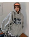DEVICE select ビックシルエット FRIEND プリントロゴ スウェット パーカー メンズ レディース デバイス トップス パーカー・フーディー グ...