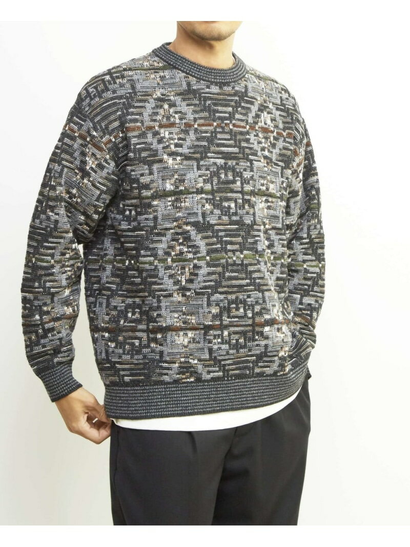 MEN'S MELROSE 【MASTER FRAME/マスターフレーム】レトロJQD クルーネックセーター メンズメルローズ ..