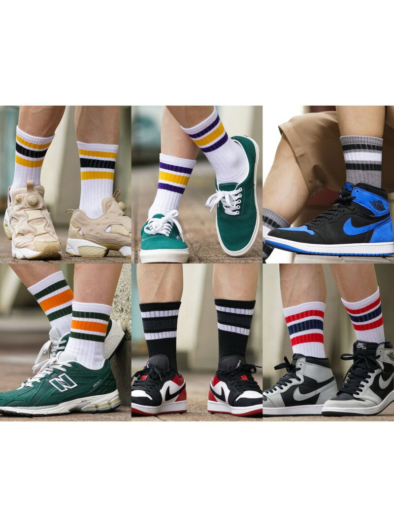 【SALE／25%OFF】MRU MRU 靴下 ラインソックス メンズ 抗菌防臭 足底クッション 6足組 マルカワ 靴下・..