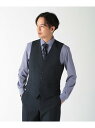 【SALE/30%OFF】CROWDED CLOSET LANATECピンヘッド調ツイルベスト(スリーピース対応) メンズ ビギ スーツ・フォーマル セットアッ...