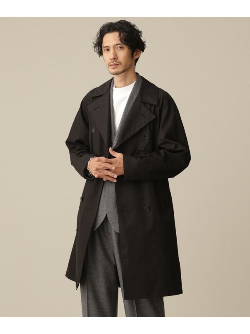 【SALE／40%OFF】LB.03 Section LB.03/TCギャバダブルトレンチコート ナノユニバース ジャケット・アウター トレンチコート ブラック ベージュ ネイビー【RBA_E】【送料無料】