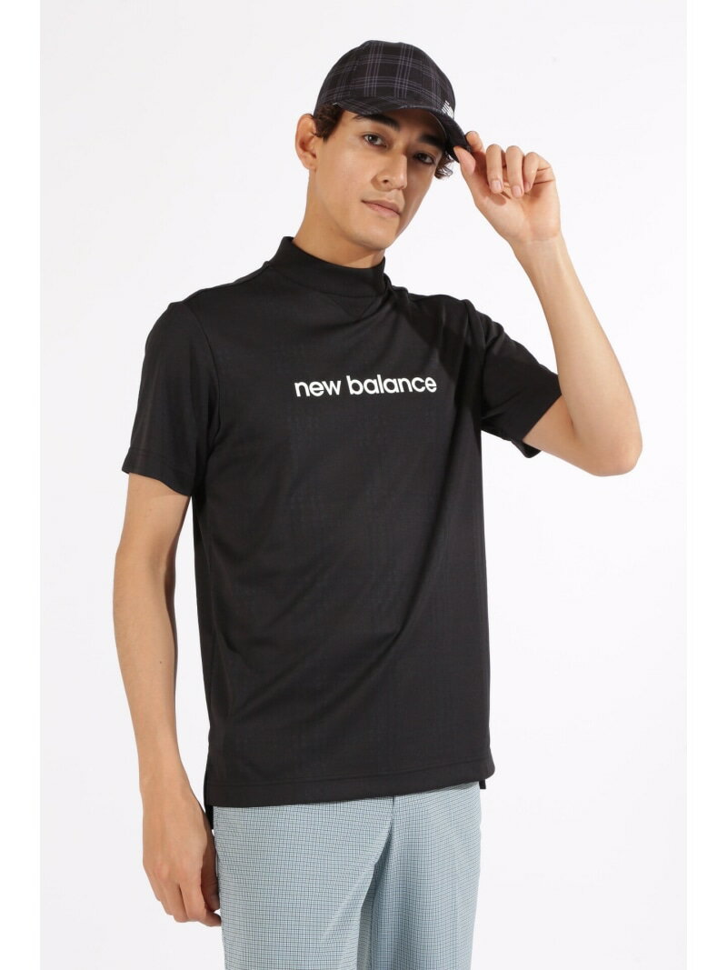 New Balance Golf ダブルチェック柄 半袖 モックネック プルオーバー (MENS) ニューバランスゴルフ トップス その他のトップス ブラック ホワイト【送料無料】