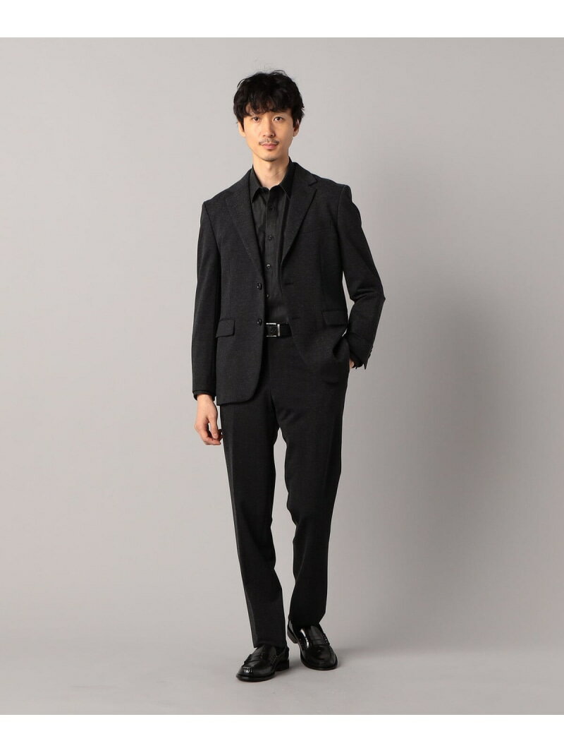 【SALE／46%OFF】COMME CA MEN 【COMME CA MEN】【セットアップ対応】杢スラブツィードジャージー DELEGANT シングルテーラードジャケット コムサメン スーツ・フォーマル スーツジャケット ネイビー ブラック【RBA_E】【送料無料】
