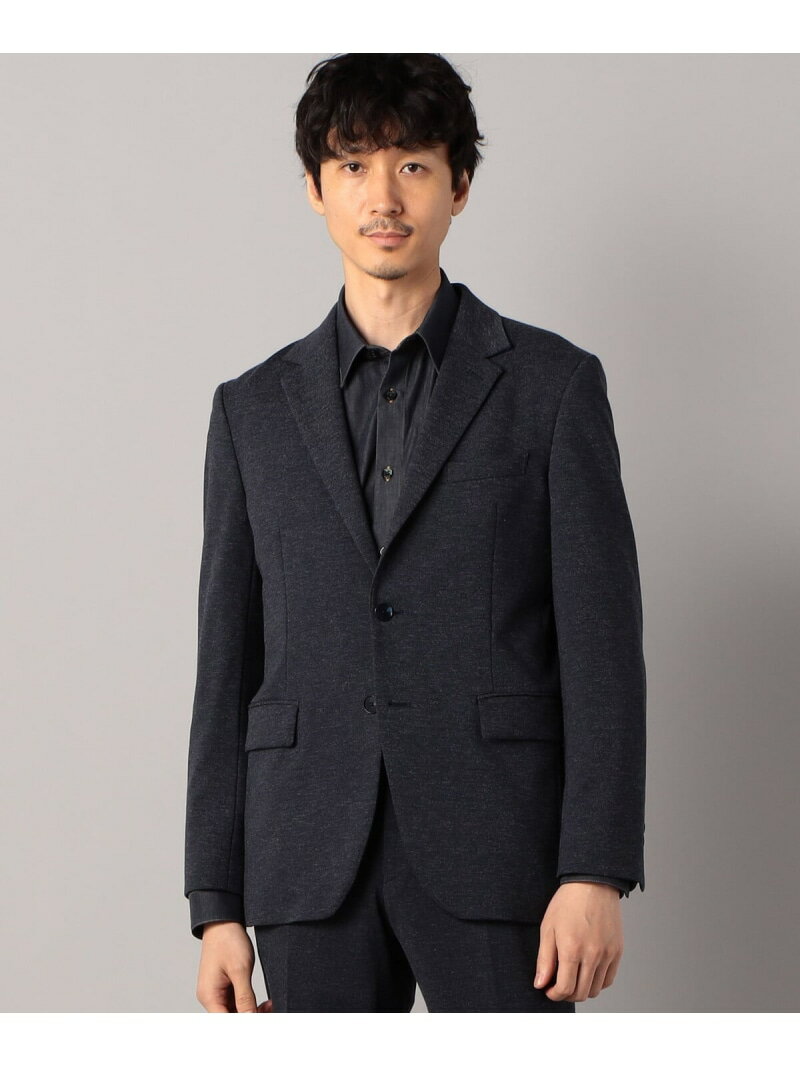 【SALE／46%OFF】COMME CA MEN 【COMME CA MEN】【セットアップ対応】杢スラブツィードジャージー DELEGANT シングルテーラードジャケット コムサメン スーツ・フォーマル スーツジャケット ネイビー ブラック【RBA_E】【送料無料】
