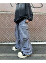 XU 【XU】washed cargo pants カーゴパンツ デニムパンツ オーバーサイズ ワイドパンツ ネバーマインドザエックスユー/チカシツプラス パン...