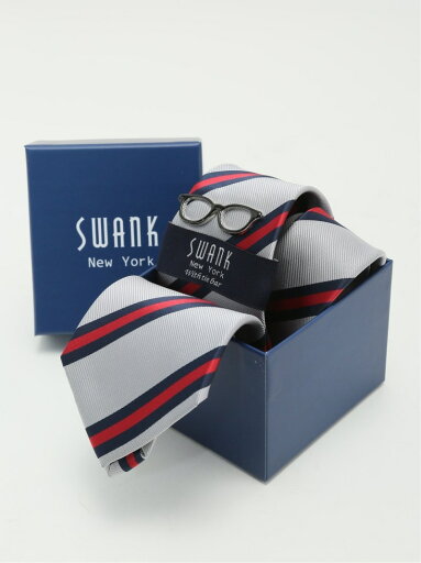 TAKA-Q スワンク/SWANK ネクタイ&タイバーセット タカキュー スーツ・フォーマル ネクタイ・蝶ネクタイ グレー【送料無料】 TAKA-Q スワンク/SWANK ネクタイ&タイバーセット タカキュー スーツ・フォーマル ネクタイ・蝶ネクタイ グレー【送料無料】