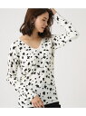 AZUL by moussy ハートレオパード柄Vネック長袖プルオーバー アズールバイマウジー カットソー【RBA_S】