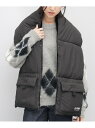 GERRY ビッグシルエット 中綿 タフタポリ ポケット付き ダウンマフラー・ショール エー.エム.エス. ファッション雑貨 マフラー・ストール・ネックウォーマ...