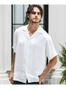 1PIU1UGUALE3 RELAX 1PIU1UGUALE3 RELAX ロゴアロハTシャツ シフォン トップス シャツ・ブラウス ホワイト ブラック【送料無料】