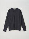 JOHN SMEDLEY Vネック長袖コットンニットプルオーバー | OSMOND | 30G MODERN FIT ジョンスメドレー トップス ニット ブラック【送料無料】