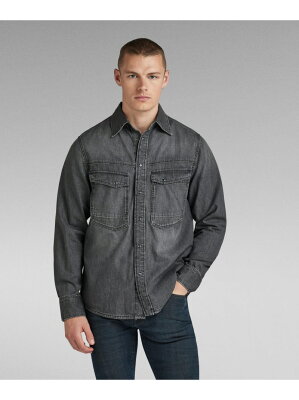 【SALE/30%OFF】G-Star RAW 【公式ショップ】UNISEX DAKOTA REGULAR SHIRT/ブラックデニムレギュラーシャツ ジースターロゥ トップス シャツ・ブラウス グレー【RBA_E】【送料無料】