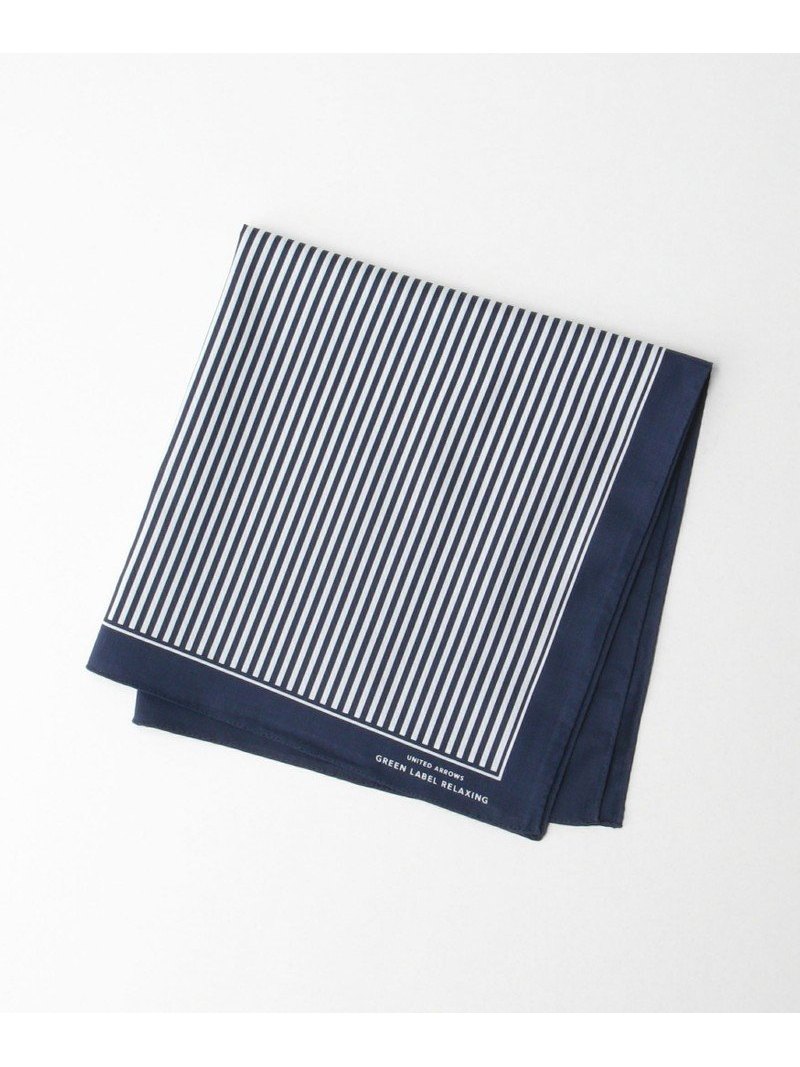 UNITED ARROWS green label relaxing GLR シーアイランド ストライプ ハンカチ ユナイテッドアローズ グリーンレーベルリラクシング ファッション雑貨 ハンカチ・ハンドタオル ブルー ネイビー ブラック