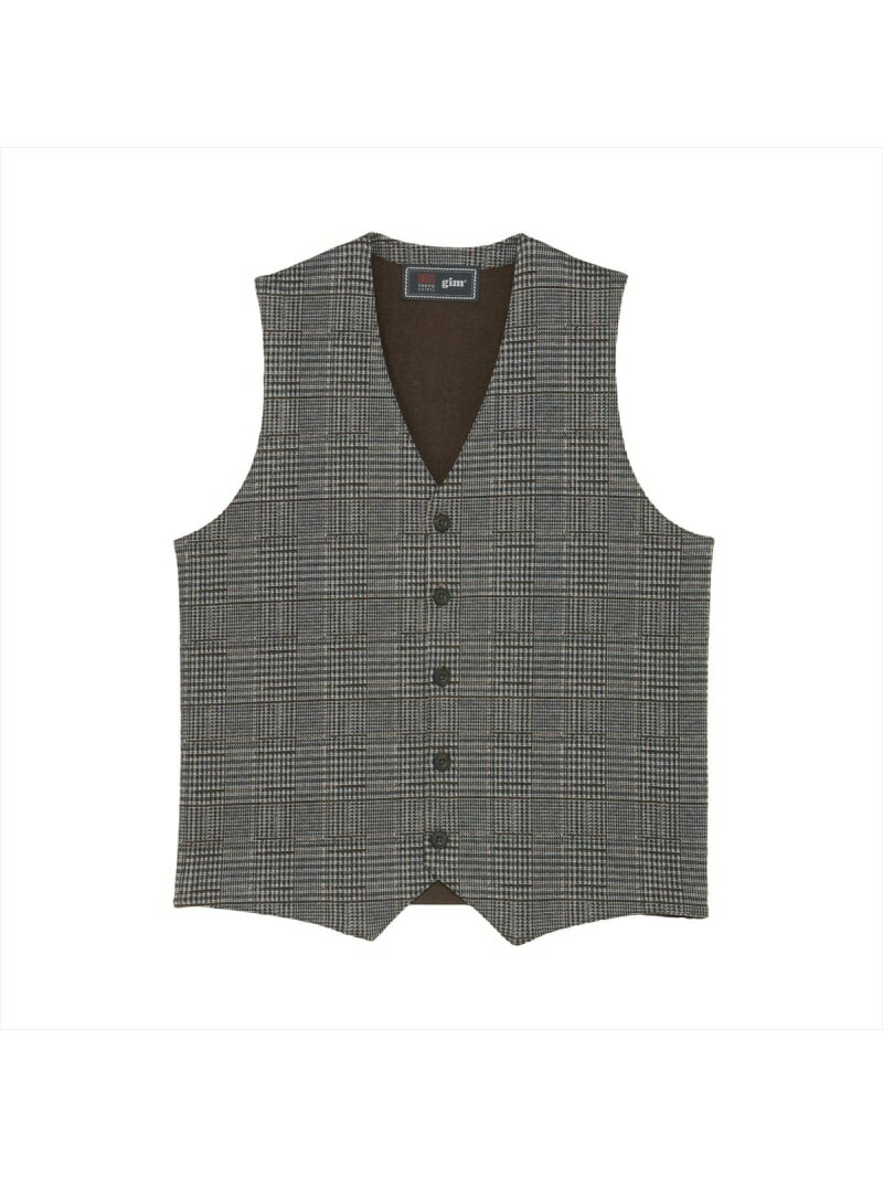 BRICK HOUSE by Tokyo Shirts ニット 前身カットソー チェック柄 ジレ メンズ BM05J502DP50V00-58 トー..