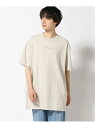 WTW (U)WTW バックロゴ オーバーサイズ チュニック Tシャツ ダブルティー トップス カットソー・Tシャツ ベージュ グレー ブルー