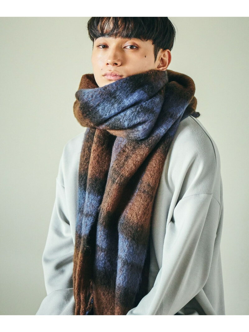 LAKOLE チェックブークレーマフラー ラコレ ファッション雑貨 マフラー・ストール・ネックウォーマー ..