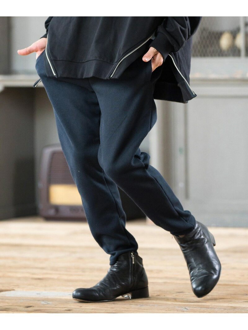 CAMBIO mp12639- Stretch Heavy Waffle Pants ワッフルパンツ カンビオ パンツ その他のパンツ ネイビー グレー【送料無料】