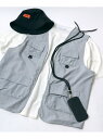 【SALE/10%OFF】Lazar フィッシング ベスト メンズ オーバーサイズ ナイロン ラザル トップス ベスト・ジレ ネイビー グレー ベージュ ブラック【RBA_E】【送料無料】