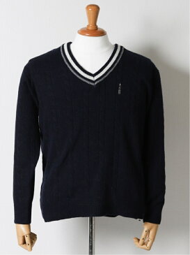 【SALE/30%OFF】GRAND-BACK 【大きいサイズ】アレキサンダージュリアン/ALEXANDER JULIAN ウール混チルデンVネックニット タカキュー ニット 長袖ニット ネイビー ブラック【RBA_E】【送料無料】