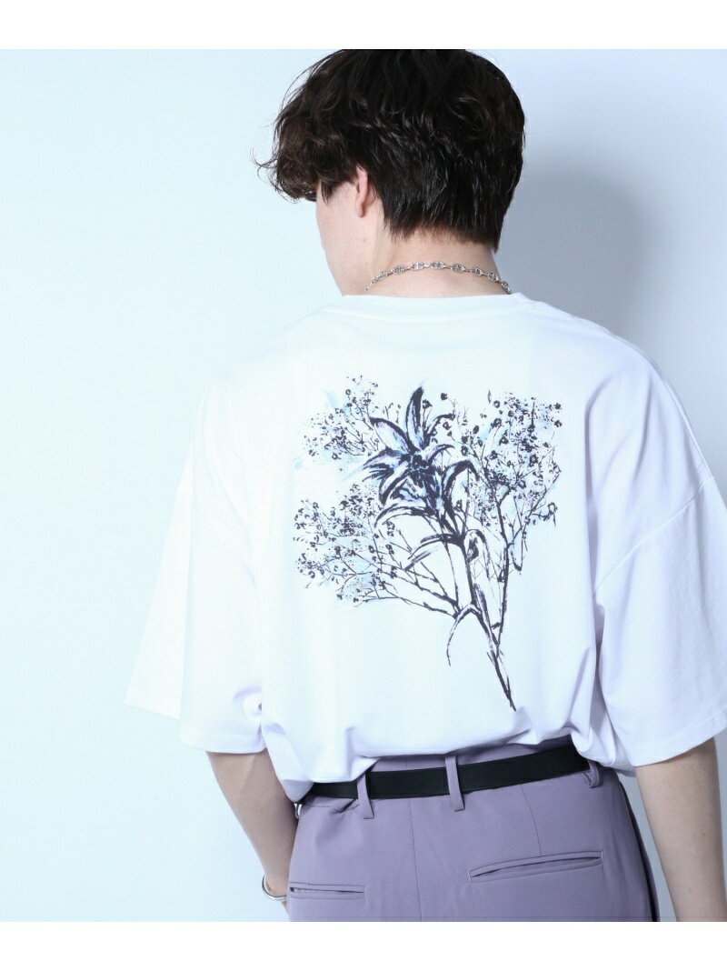 【SALE／30%OFF】HARE (M)テガキフラワーPT/SS ハレ トップス カットソー・Tシャツ ホワイト グレー ブラック【RBA_E】