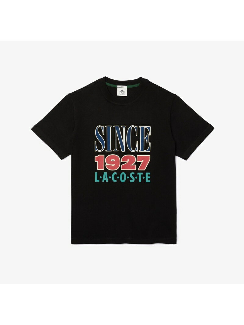 【SALE／40%OFF】LACOSTE LACOSTE L!VE SINCE 1927 Tシャツ ラコステ カットソー Tシャツ ブルー ブラック【RBA_E】【送料無料】