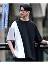 CavariA CavariA ポンチパネル半袖Tシャツ シルバーバレット トップス カットソー・Tシャツ ホワイト ブラック グレー【送料無料】(4)