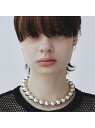 quip queint quip queint/bowling big necklace フォブ アクセサリー・腕時計 ネックレス シルバー【先行予約】*【送料...