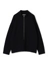GALERIE VIE バックパイル ハーフジッププルオーバー トゥモローランド トップス ニット ネイビー グレー【送料無料】