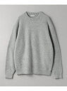 【SALE/70%OFF】BEAUTY&YOUTH UNITED ARROWS クリンプ コットンウール ミックス クルーネック ニット ユナイテッドアローズ アウトレット トップス ニット グレー ブラック レッド ブルー【RBA_E】【送料無料】