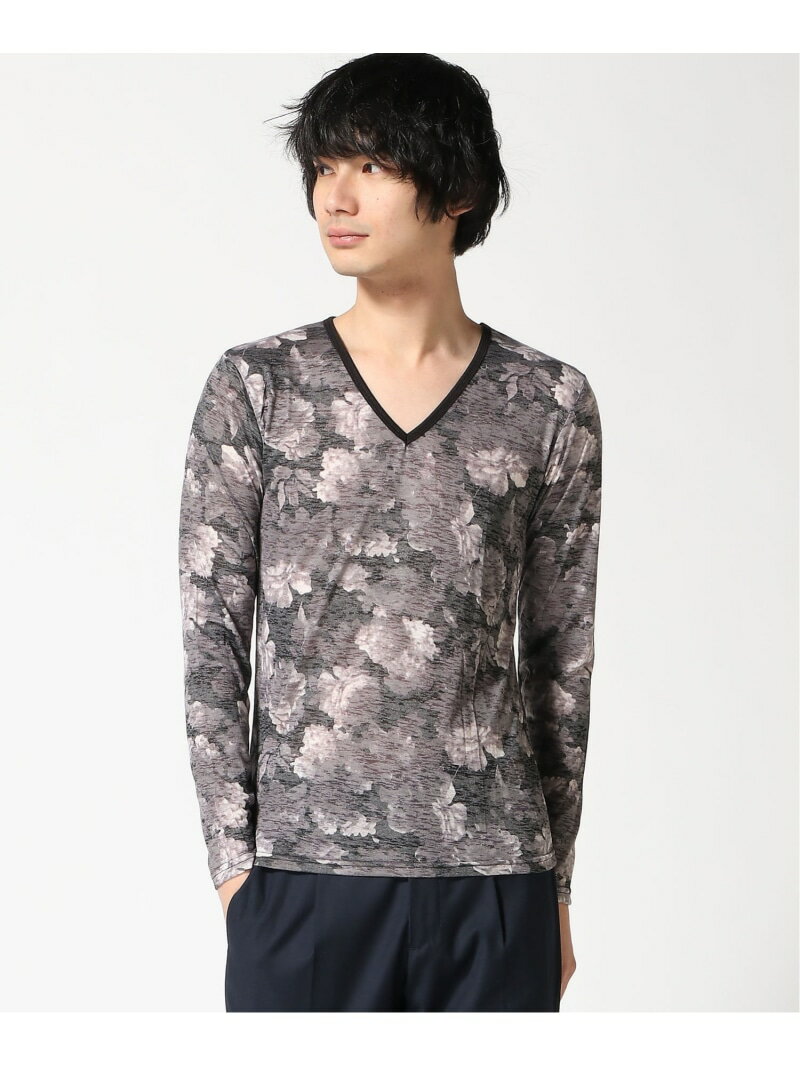 【SALE/50%OFF】F.S.B F.S.B/(M)【GrowthbyGrail】フラワープリントVネックL エフエスビー トップス カットソー・Tシャツ グレー【RBA_E】