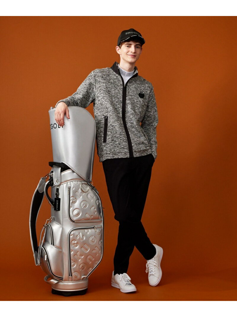 23区GOLF 【UNISEX】ロゴエンボス キャディバッグ ニジュウサンクゴルフ スポーツ・アウトドア用品 ゴルフグッズ シルバー ブラック【送料無料】