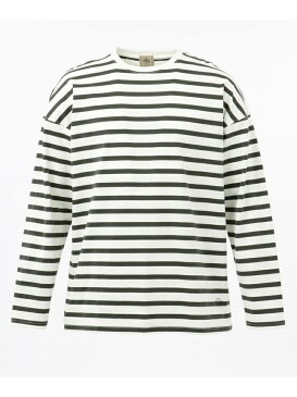 J.PRESS バスクボーダークルーTシャツ ジェイプレス カットソー Tシャツ ネイビー グレー オレンジ【送料無料】