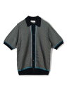 TOMORROWLAND MEN TOMORROWLAND Tricot マーセライズコットン ハーフスリーブニット トゥモローランド トップス ニット ブルー...