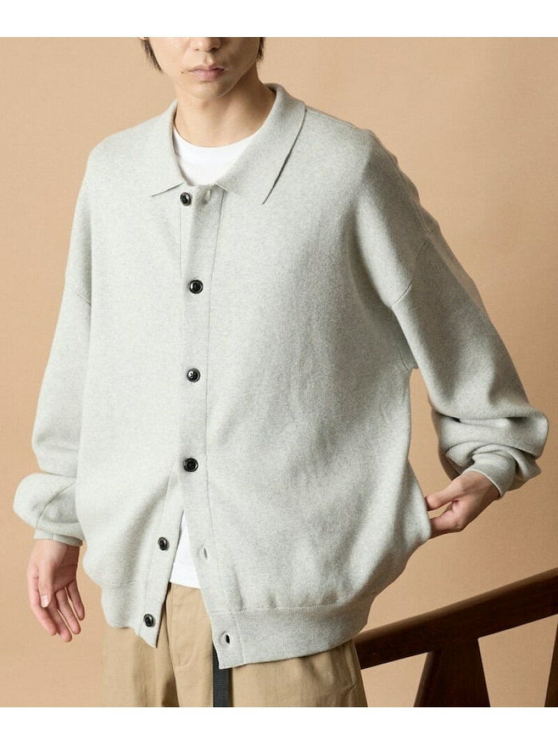 FREAK'S STORE Relax Fit スウェットライク ポロカラー カーディガン 【限定展開】 25AW フリークスストア トップス カーディガン ネイビー ブラック グレー【送料無料】