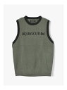 【SALE/50%OFF】Aquascutum GOLF GOLF MEN AQロゴニットベスト アクアスキュータム トップス ニット カーキグリーン ブラック【RBA_E】【送料無料】