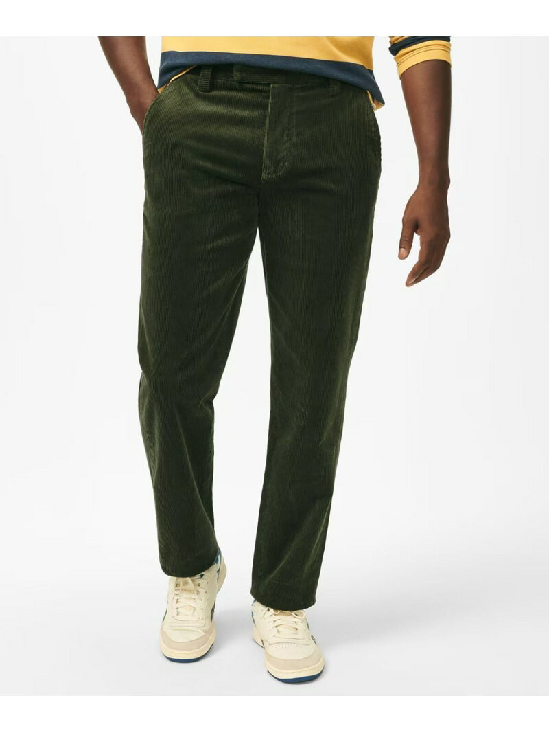 BROOKS BROTHERS ストレッチコットン 8-Waleコーデュロイ プレーンフロントパンツ REGULAR ブルックス ブラザーズ パンツ その他のパンツ グリーン【送料無料】