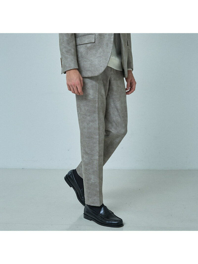 ABAHOUSE LASTWORD 【セットアップ対応】Down Fabric フェードスエード イージースラックス アバハウス パンツ スラックス・ドレスパンツ ベージュ ネイビー【送料無料】