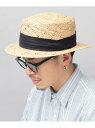 ReqHatter ハット 麦わら帽子 メンズ レディース 帽子 カンカン帽 麦わら 深め 春 夏 エー.エム.エス. 帽子 ハット ベージュ【送料無料】
