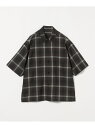 BEAUTY&YOUTH UNITED ARROWS <koti BEAUTY&YOUTH> メリノウール キャンプカラー ショートスリーブシャツ ビューティー&ユース ユナイテッドアローズ トップス シャツ・ブラウス ホワイト ネイビー ブラウン【送料無料】(4)