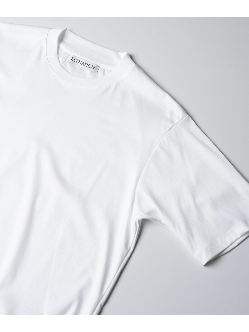 ESTNATION ハイバックネックカットソー＜ディオラマ＞ エストネーション トップス その他のトップス ブラック ホワイト【送料無料】