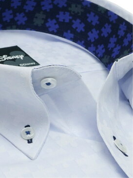 【SALE/12%OFF】BRICK HOUSE by Tokyo Shirt Disney 形態安定 ノーアイロン 長袖ワイシャツ ボタンダウン サックス ミッキー織柄 標準体 ブリックハウスバイトウキョウシャツ シャツ/ブラウス ワイシャツ ブルー【RBA_E】