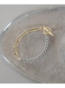 SENTI BICOLOR BRACELET バイカラーブレスレット(シルバー925/シルバー925*18金メッキ) コンポジット アクセサリー・腕時計 ブレス...