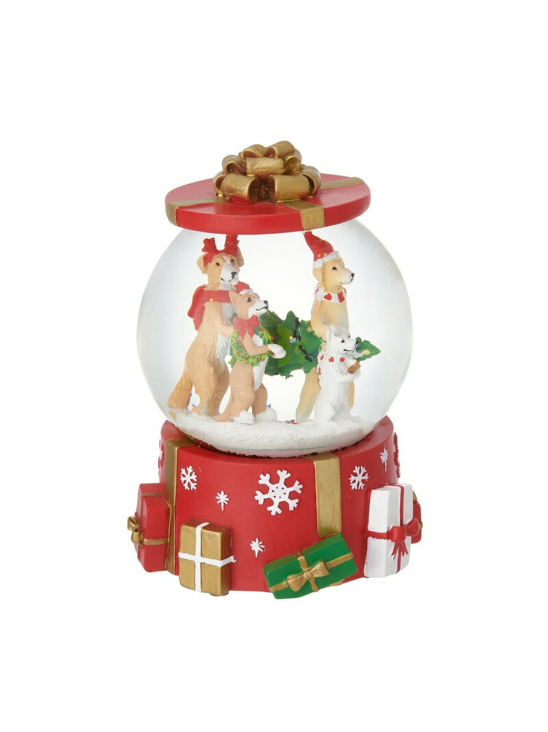 Francfranc スノードーム ドッグ ツリー L レッド フランフラン インテリア・生活雑貨 オブジェ・置物・アート レッド【送料無料】のサムネイル