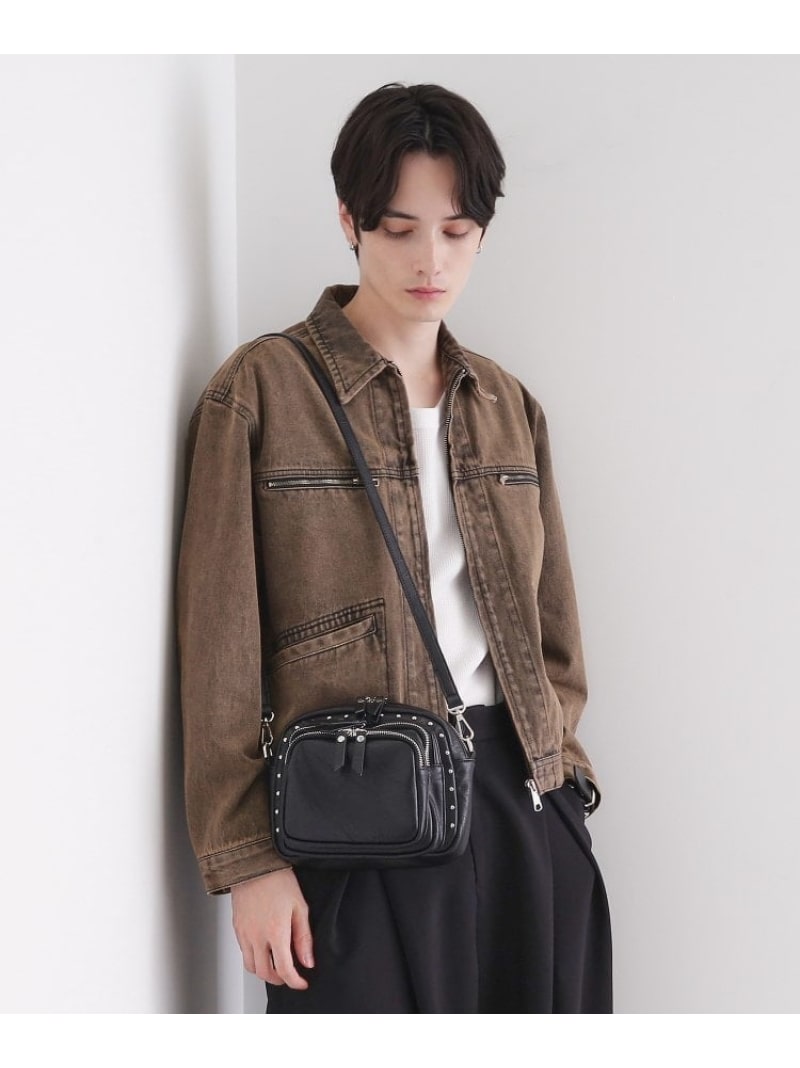 【SALE／40%OFF】tk.TAKEO KIKUCHI 【スタッズシリーズ】ショルダーバッグ ティーケータケオキクチ バッグ ショルダーバッグ ブラック【RBA_E】【送料無料】