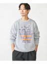 【SALE/45%OFF】SHIPS MEN 【SHIPS別注】THE DAY ON THE BEACH: プリント クルーネック スウェット シップス トップス スウェット・トレーナー グレー ネイビー【RBA_E】【送料無料】
