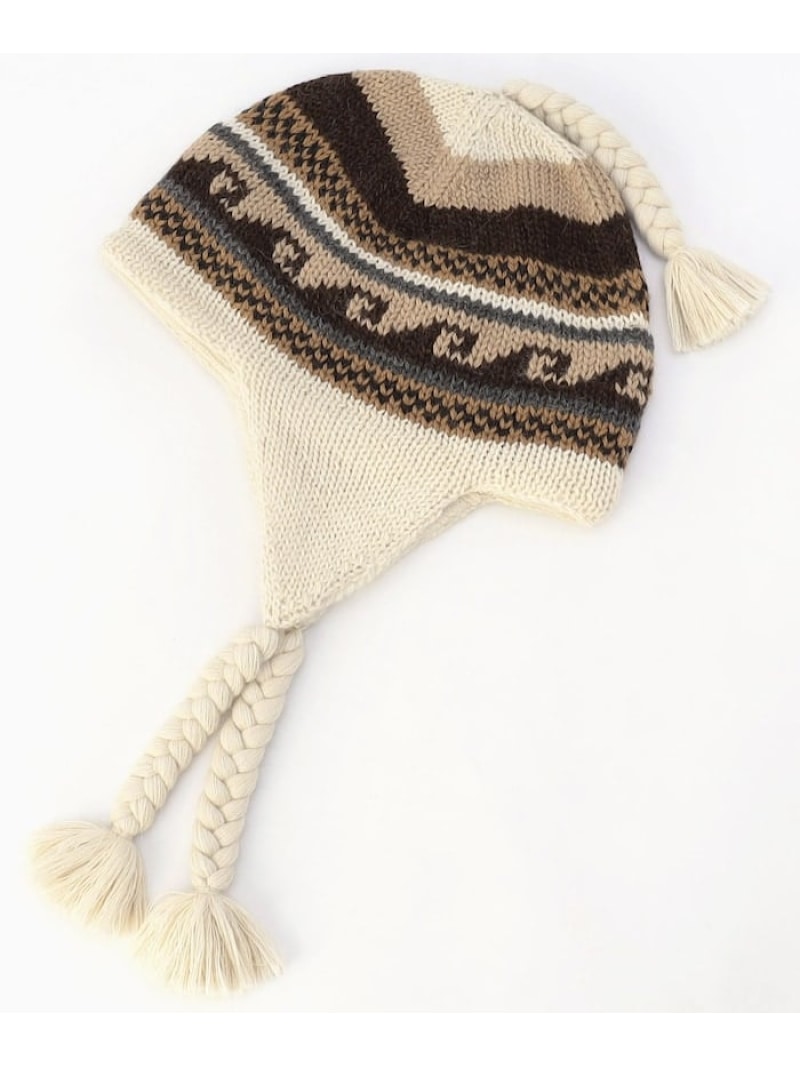 CHAMULA Alpaca Chulio Hat フリークスストア 帽子 ニット帽・ビーニー ブラウン ホワイト ブラック【送料無料】