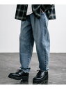Rocky Monroe ストレッチデニムバルーンイージーパンツ ロッキーモンロー パンツ ジーンズ・デニムパンツ ブルー【送料無料】