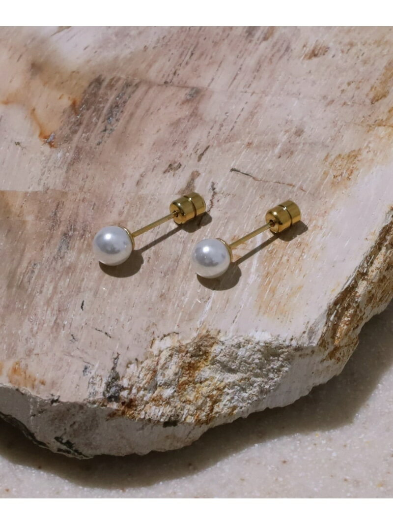 LHME 【LHME】MELLOW1粒パールピアス/5mm/サージカルステンレス ライオンハート アクセサリー・腕時計 ピアス ゴールド