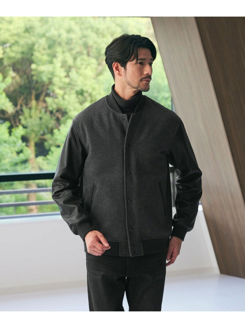 【SALE/10%OFF】BEAUTY&YOUTH UNITED ARROWS 【WEB限定 WARDROBE SMART】グレーメルトン レザーライク スタジ...