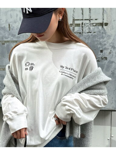 【SALE/45%OFF】ANME My3rdPlace ロゴ プリント 長袖 Tシャツ ANME アンメ アンドミー トップス カットソー・Tシャツ ブラック ホワイト【RBA_E】 【SALE/45%OFF】ANME My3rdPlace ロゴ プリント 長袖 Tシャツ ANME アンメ アンドミー トップス カットソー・Tシャツ ブラック ホワイト【RBA_E】