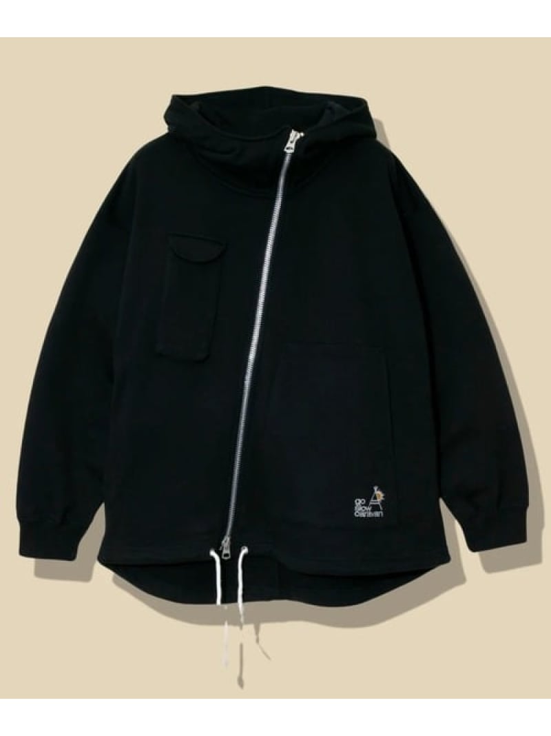 【SALE／40%OFF】go slow caravan 空紡糸裏毛 SLASH ZIP ジャケットtype2 (MENS/WOMENS) ゴースローキ..